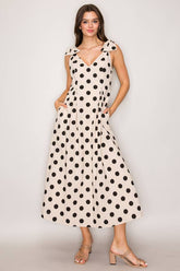 Polka Dot Linen Dress